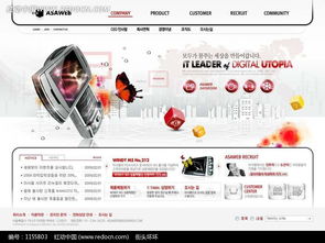 韓國數碼產品網站設計PSD分層素材免費下載指南 編號1155803紅動網資源詳解